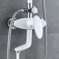 Душевая стойка Shevanik S9836F белый, хром