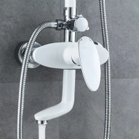 Душевая стойка Shevanik S9836F белый, хром