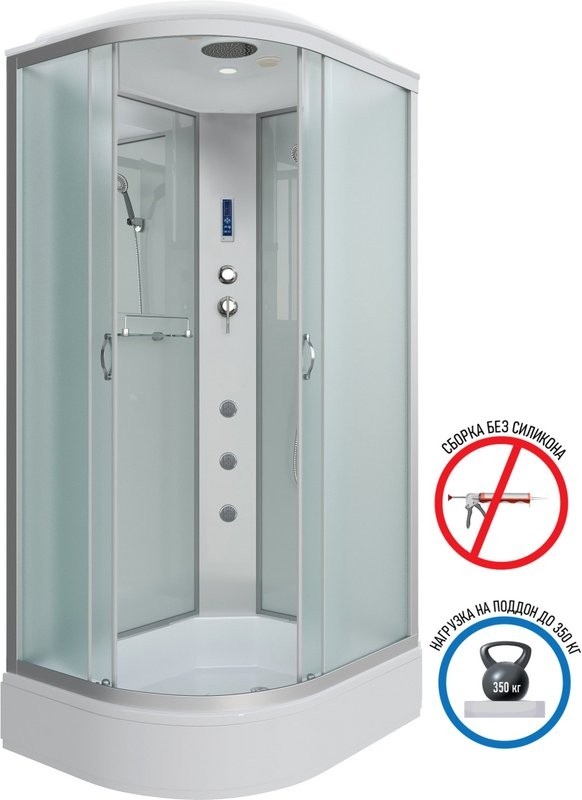 Душевая кабина Niagara Classic NG-33184-14RF 110х80 см, с гидромассажем и пультом управления