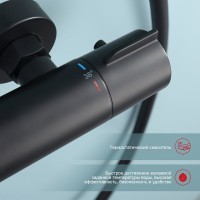 Душевая стойка Raglo R20.26.06 с термостатом, черный