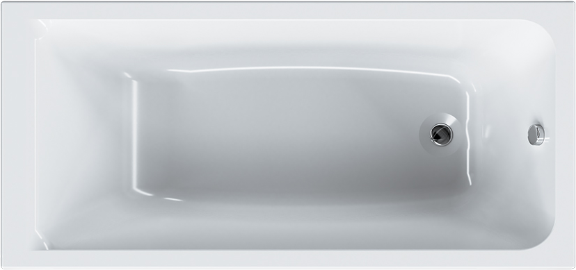 Акриловая ванна AM.PM Tender Square 150x70 см, пристенная, белая, с каркасом