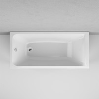 Акриловая ванна AM.PM Tender Square 150x70 см, пристенная, белая, с каркасом
