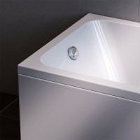 Акриловая ванна AM.PM Tender Square 150x70 см, пристенная, белая, с каркасом