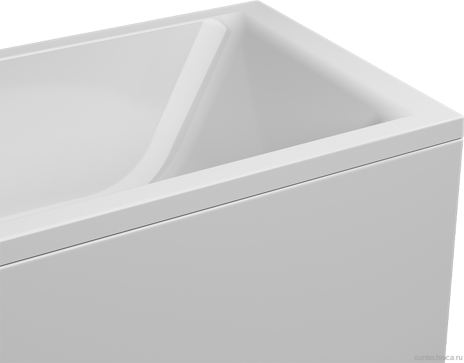 Акриловая ванна AM.PM Tender Square 150x70 см, пристенная, белая, с каркасом