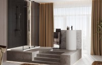 Раковина напольная Belux Осло 4810924287311 45 матовая белая, круглая, моноблок, искусственный камень