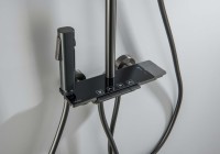 Душевая стойка AQUATEK Поларис AQ3040BGM оружейная сталь