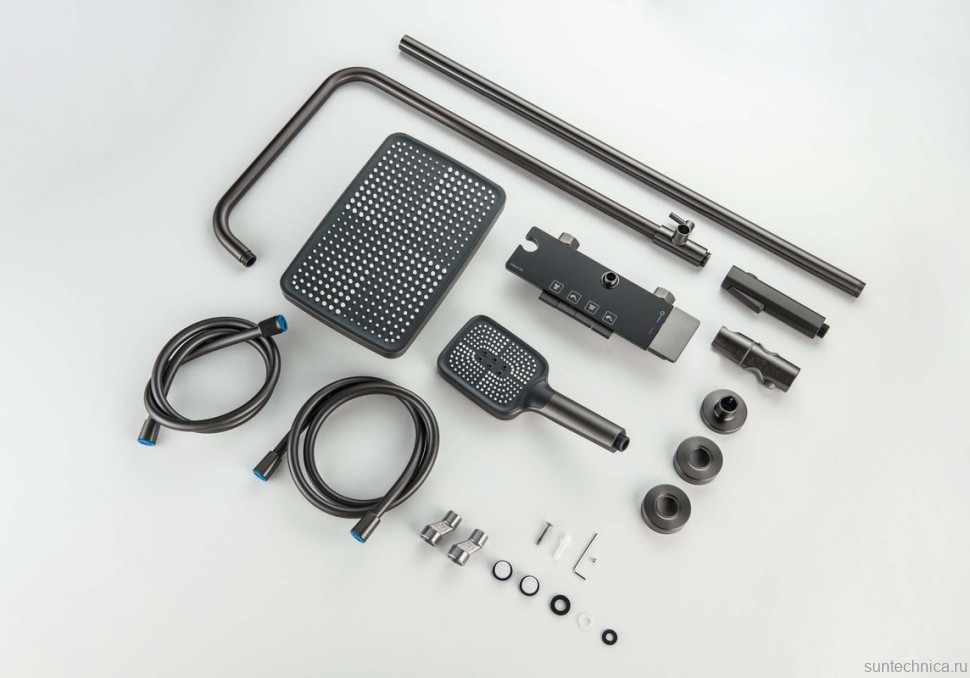 Душевая стойка AQUATEK Поларис AQ3040BGM оружейная сталь