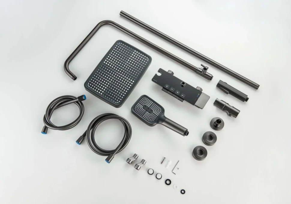 Душевая стойка AQUATEK Поларис AQ3040BGM оружейная сталь