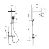 Душевая стойка AQUATEK Поларис AQ3040BGM оружейная сталь