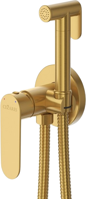 Гигиенический душ Cezares Stylus STYLUS-DIF-BORO С ВНУТРЕННЕЙ ЧАСТЬЮ, брашированное золото