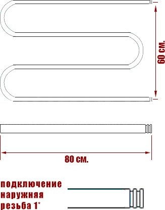Полотенцесушитель водяной Ника Simple М 60/80