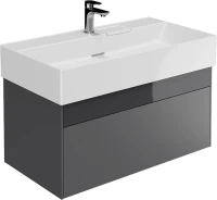 Тумба с раковиной KERAMA MARAZZI Logica 90 подвесная, стальная серая