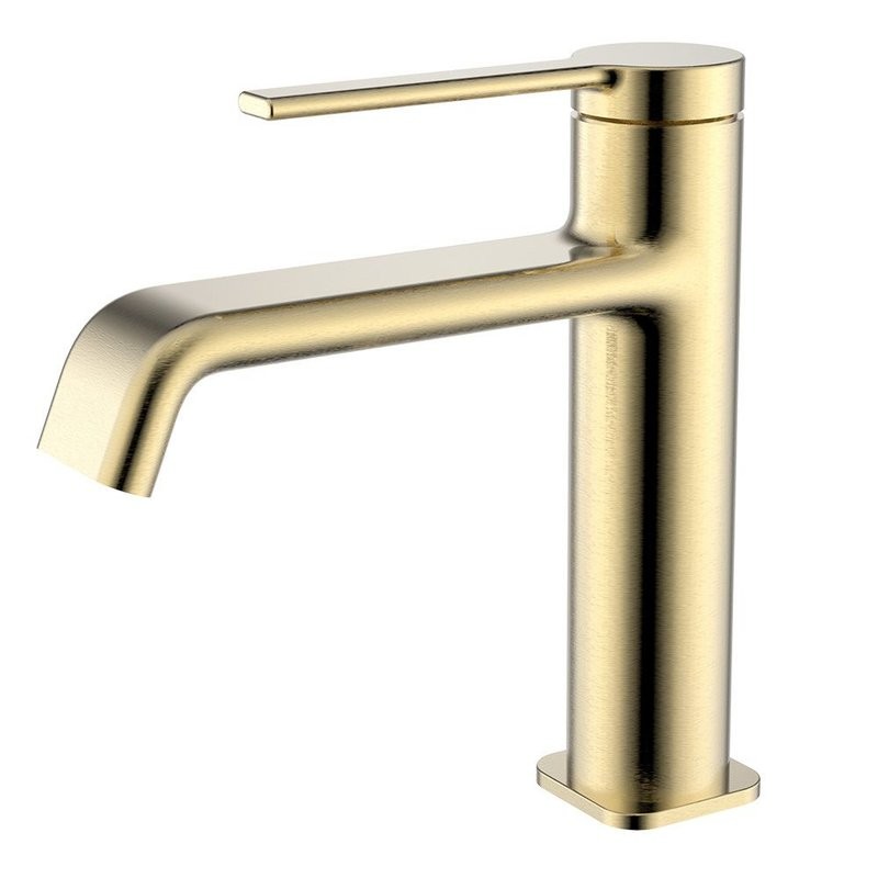 Смеситель для раковины шлифованное золото, AQUAme Asti AQM6410BG