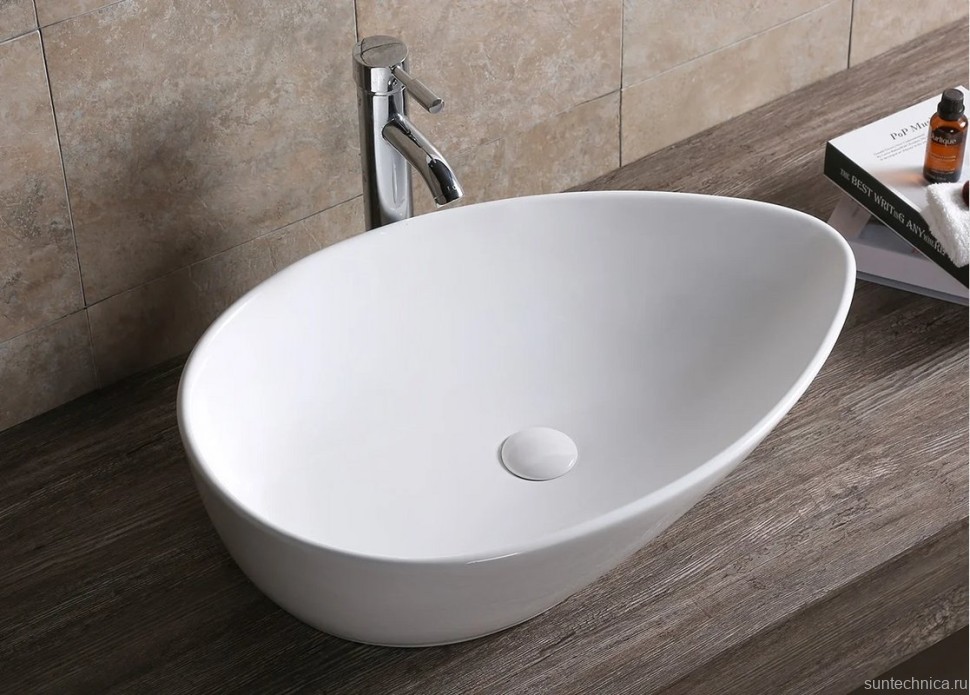 Накладная раковина Ceruttispa CR7030 66 глянцевая белая