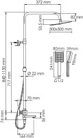 Душевая стойка Wasserkraft Aller A199.118.141.010.CH Thermo с термостатом, хром