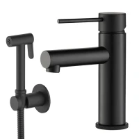 Комплект для раковины Timo Saona 2360/03G с гигиеническим душем, матовый черный