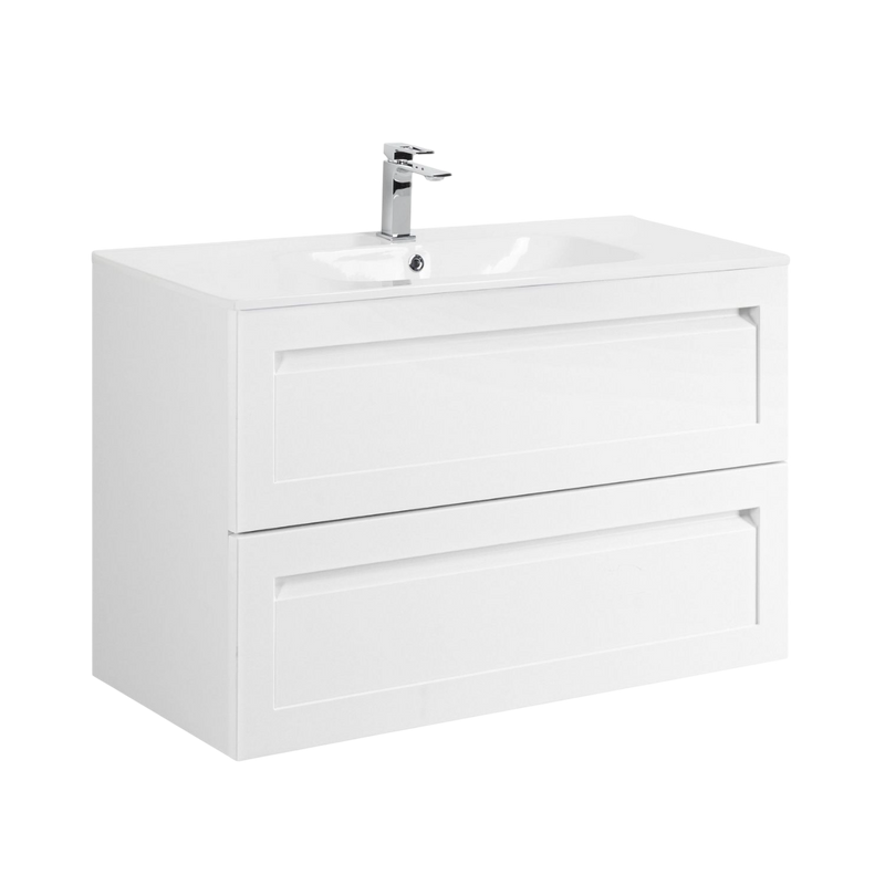 Тумба под раковину без столешницы Art&Max Platino 90 подвесная, белая матовая