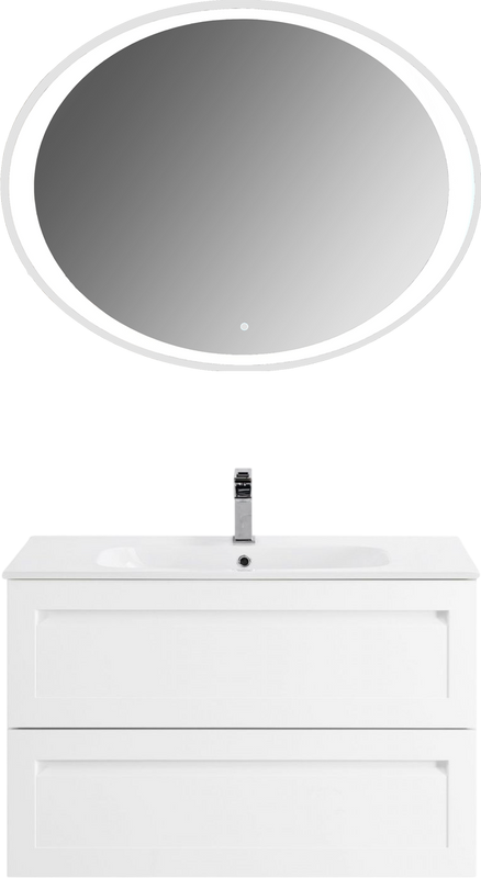 Тумба под раковину без столешницы Art&Max Platino 90 подвесная, белая матовая