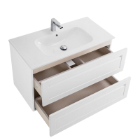 Тумба под раковину без столешницы Art&Max Platino 90 подвесная, белая матовая