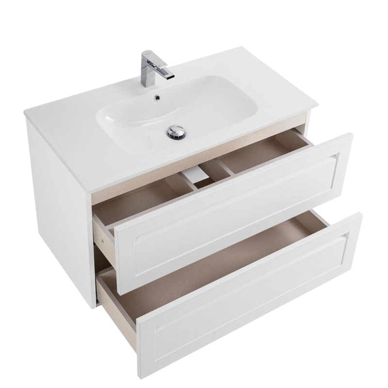 Тумба под раковину без столешницы Art&Max Platino 90 подвесная, белая матовая