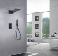 Душевой комплект Abber Weiss Insel AF8052B С ВНУТРЕННЕЙ ЧАСТЬЮ, матовый черный