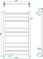 Полотенцесушитель водяной Grota Estro 48x90