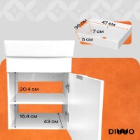 Тумба с раковиной DIWO Анапа 50 подвесная