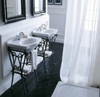 Раковина подвесная Galassia Ethos 8435 110 белая, прямоугольная, фаянс, со столешницей, с 3 отверстиями под смеситель