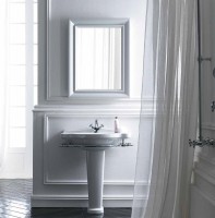 Раковина подвесная Galassia Ethos 8435 110 белая, прямоугольная, фаянс, со столешницей, с 3 отверстиями под смеситель