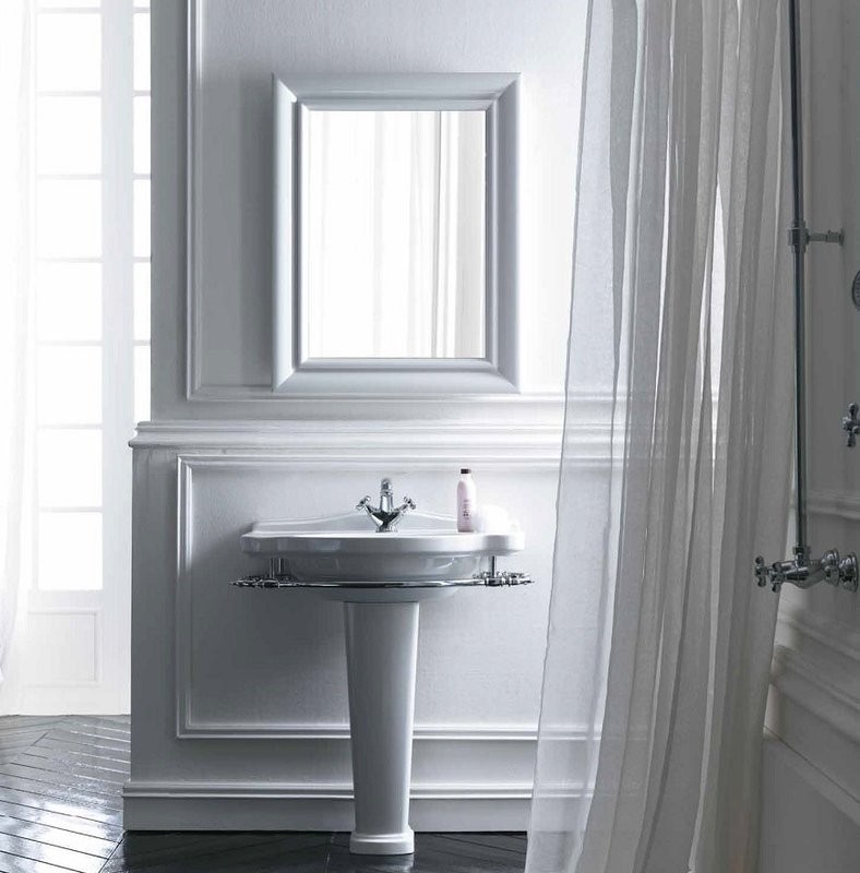 Раковина подвесная Galassia Ethos 8435 110 белая, прямоугольная, фаянс, со столешницей, с 3 отверстиями под смеситель