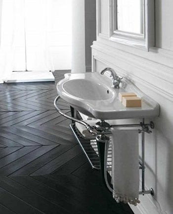 Раковина подвесная Galassia Ethos 8435 110 белая, прямоугольная, фаянс, со столешницей, с 3 отверстиями под смеситель