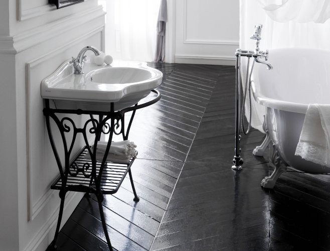 Раковина подвесная Galassia Ethos 8435 110 белая, прямоугольная, фаянс, со столешницей, с 3 отверстиями под смеситель