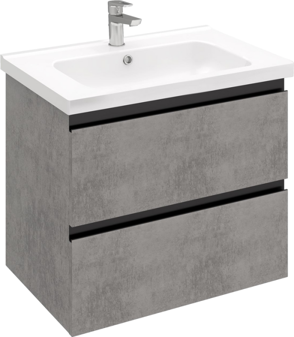 Тумба с раковиной Laparet Electra 70 подвесная, хромикс серебро