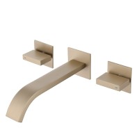 Смеситель для раковины Abber Wasserfall AF8612G С ВНУТРЕННЕЙ ЧАСТЬЮ, матовое золото