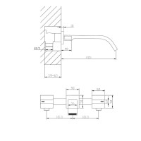 Смеситель для раковины Abber Wasserfall AF8612G С ВНУТРЕННЕЙ ЧАСТЬЮ, матовое золото