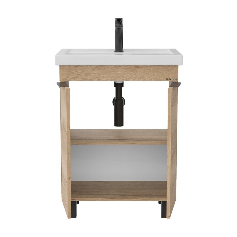 Тумба под раковину без столешницы Onika Легран 60 напольная, дуб галифакс