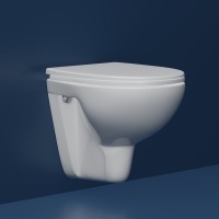 Комплект Унитаз подвесной Wanfald Lauta 47302100005 белый + Инсталляция AlcaPlast AM101/1120-4:1 RU M578-0001 кнопка смыва черная