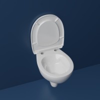 Комплект Унитаз подвесной Wanfald Lauta 47302100005 белый + Инсталляция AlcaPlast AM101/1120-4:1 RU M578-0001 кнопка смыва черная
