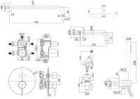 Комплект для ванной Paffoni Light KITZLIG019CR139 С ВНУТРЕННЕЙ ЧАСТЬЮ, хром