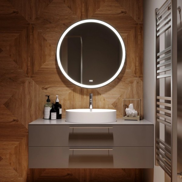 Зеркало круглое Mixline Перла Нео 77 с RGB подсветкой