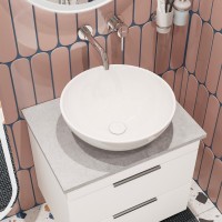 Накладная раковина STWORKI Карлстад S35410WH 42 глянцевая белая, круглая