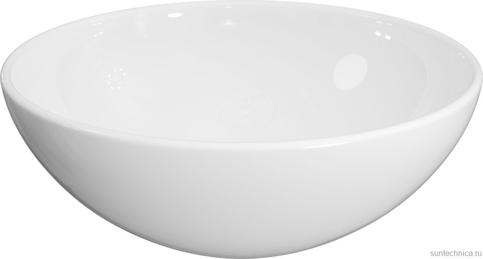Накладная раковина STWORKI Карлстад S35410WH 42 глянцевая белая, круглая