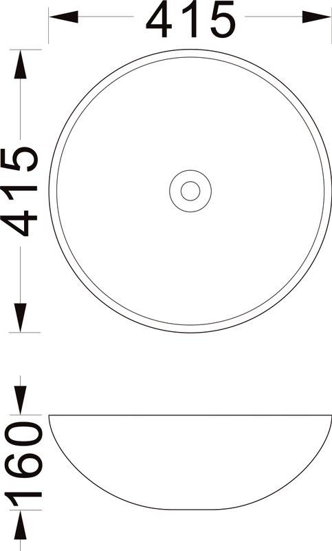 Накладная раковина STWORKI Карлстад S35410WH 42 глянцевая белая, круглая