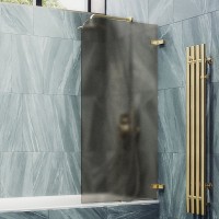 Шторка на ванну Maybahglass MGV-652-3 70 см, профиль золото, стекло бронза матовое