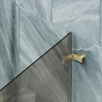 Шторка на ванну Maybahglass MGV-652-3 70 см, профиль золото, стекло бронза матовое