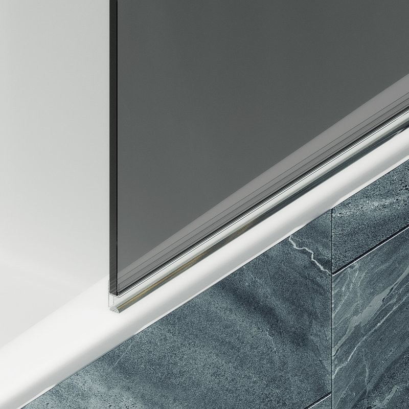 Шторка на ванну Maybahglass MGV-652-3 70 см, профиль золото, стекло бронза матовое