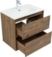 Тумба с раковиной Aquanet Милан 70 подвесная, дуб рустикальный