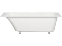 Ванна из искусственного камня Salini Orlanda Kit S-Stone 160x70 см, встраиваемая, матовая белая, на ножках, со сливом-переливом, с донным клапаном