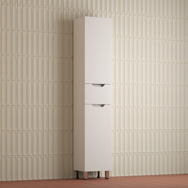 Шкаф-пенал для ванной Style Line Остин 36 напольный, белый эмаль plus