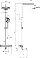Душевая стойка Wonzon & Woghand WW-B3051-A1-BG брашированное золото